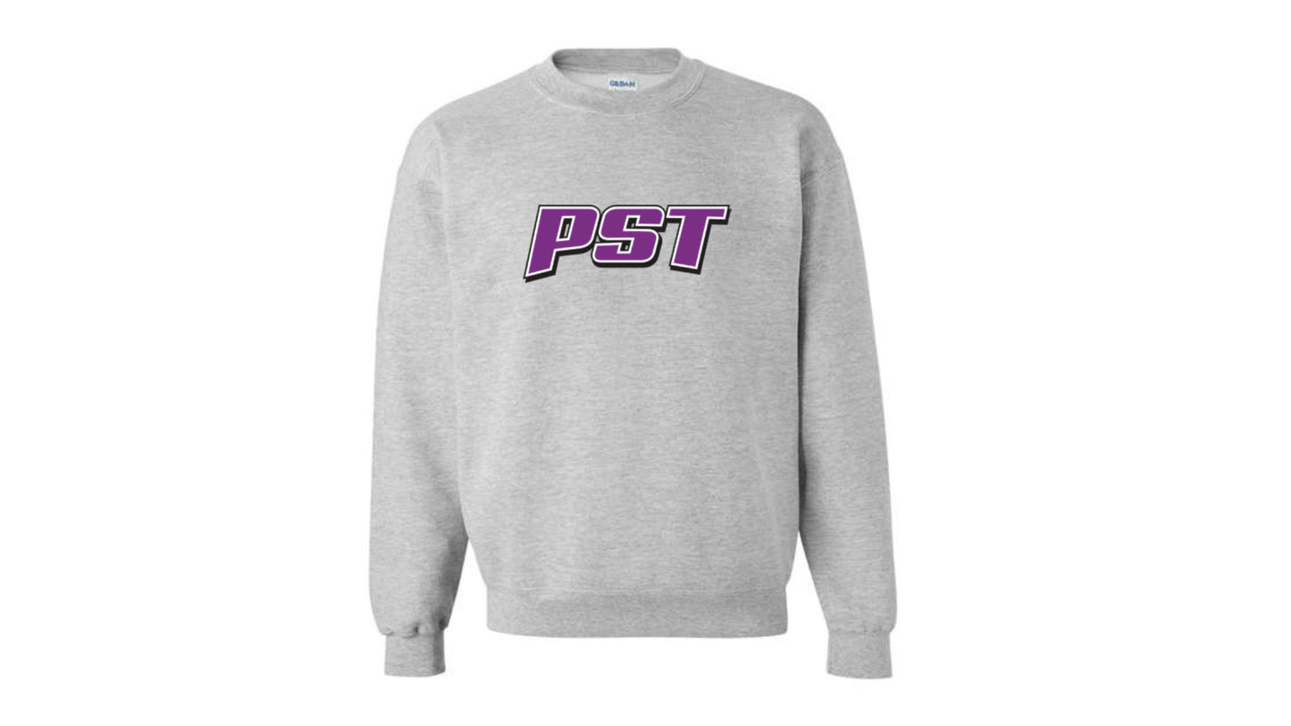 Chandail coton ouaté à col rond PST (Logo imprimé)