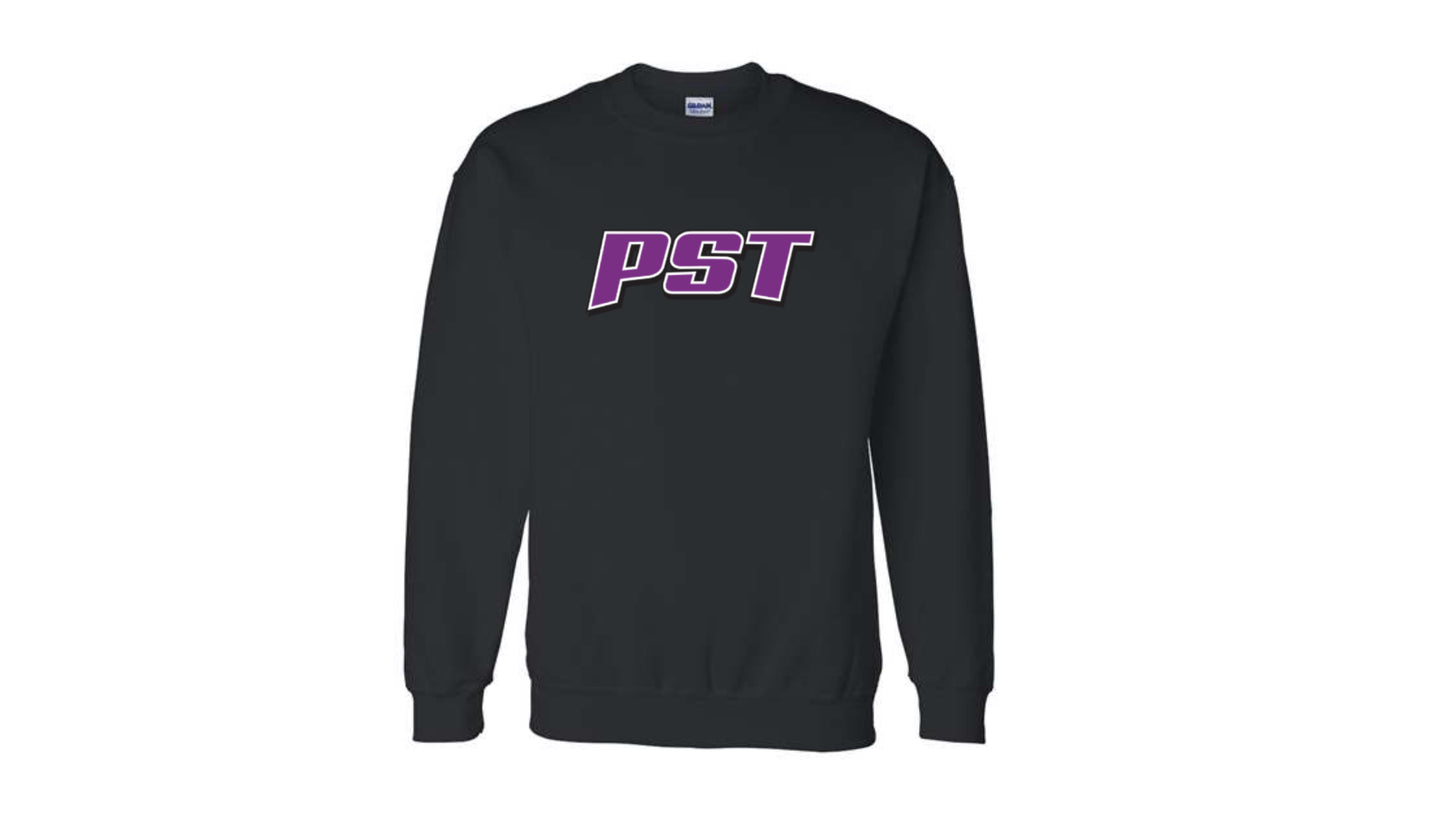 Chandail coton ouaté à col rond PST (Logo imprimé)