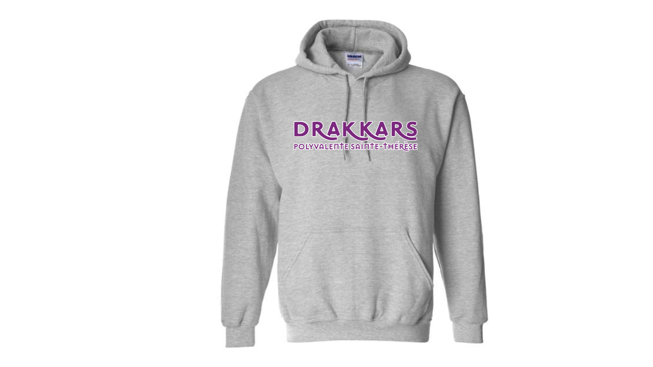 Chandail à Capuchon Drakkars (Logo imprimé)