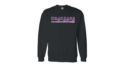 Chandail coton ouaté à col rond Drakkars (Logo imprimé)